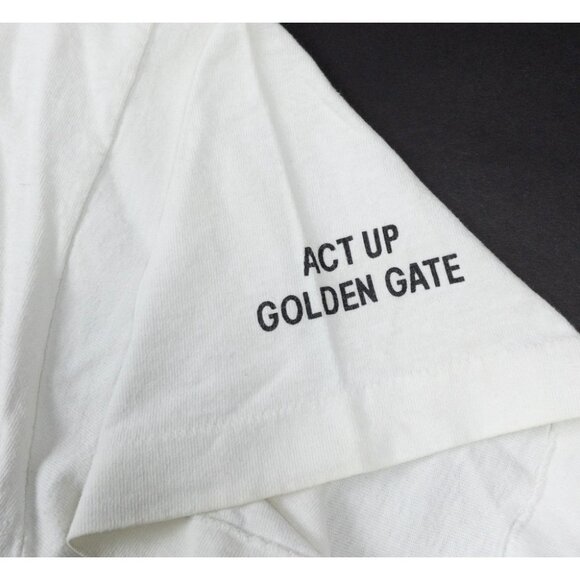 Clark Wants Dick Vintage T-Shirt Mens XL Act Up Golden Gate Graphic Tee 90s USA - Picture 6 of 14